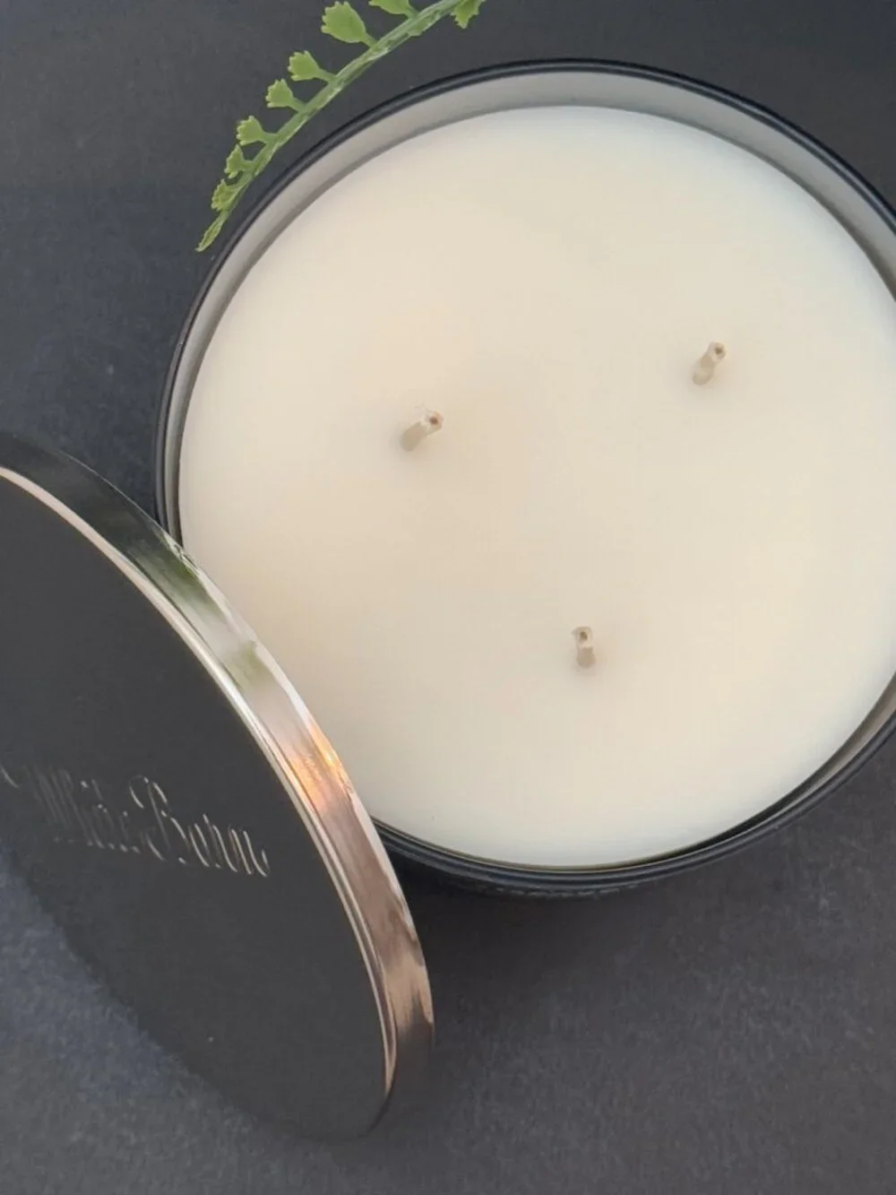 BBW Bergamot Waters White Barn Bath & Body Works 3 Wick Candle - Picture 6 of 10